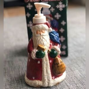 Ceramic Santa lotion/soap dispenser